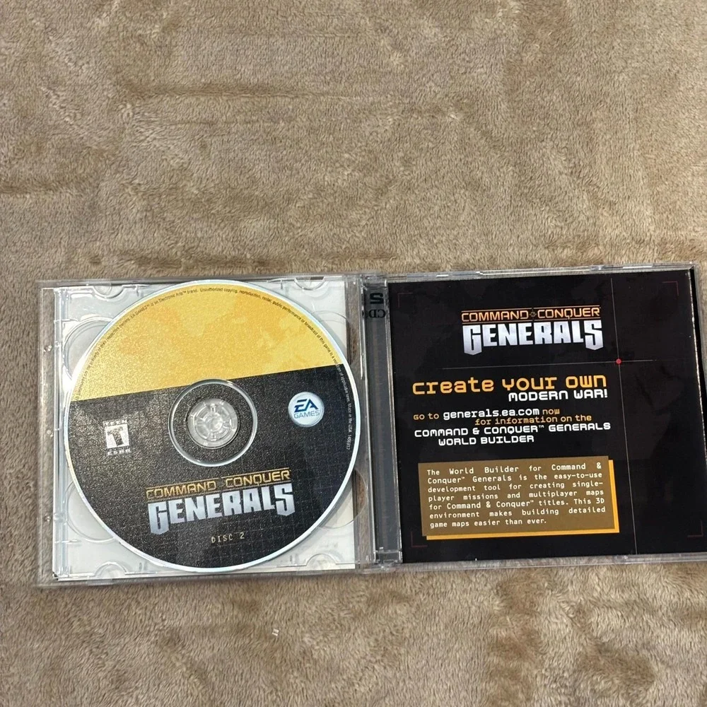 Command & Conquer Generals PC CD-ROM Complete 2 Disc EA Games Windows
